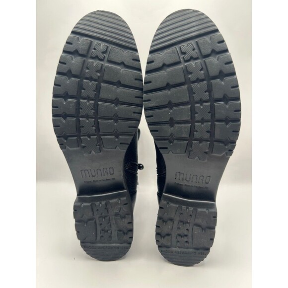 Munro Hartley Black Leather Ankle Boots Women's Size 9.5M-Scuffed toe - Picture 8 of 11